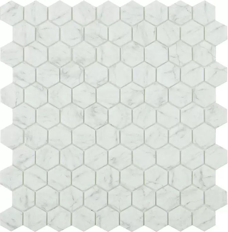 CARRARA GREY hexagon üvegmozaik