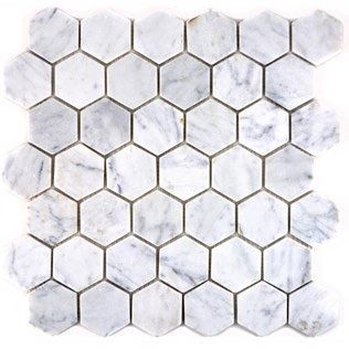 CARRARA MÁRVÁNY HEXAGON MOZAIK