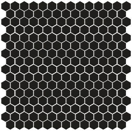 FEKETE fényes HEXAGON mozaik