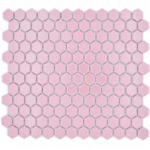 Royal Hexagon kicsi Pink fényes csempe mozaik