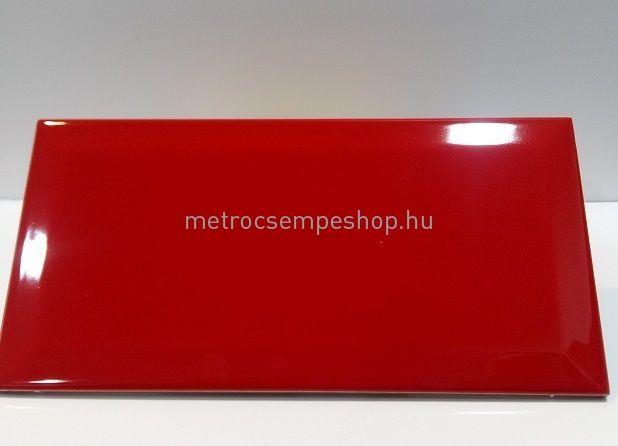 10X20 FUEGO fényes fózolt Tűzpiros METRO CSEMPE