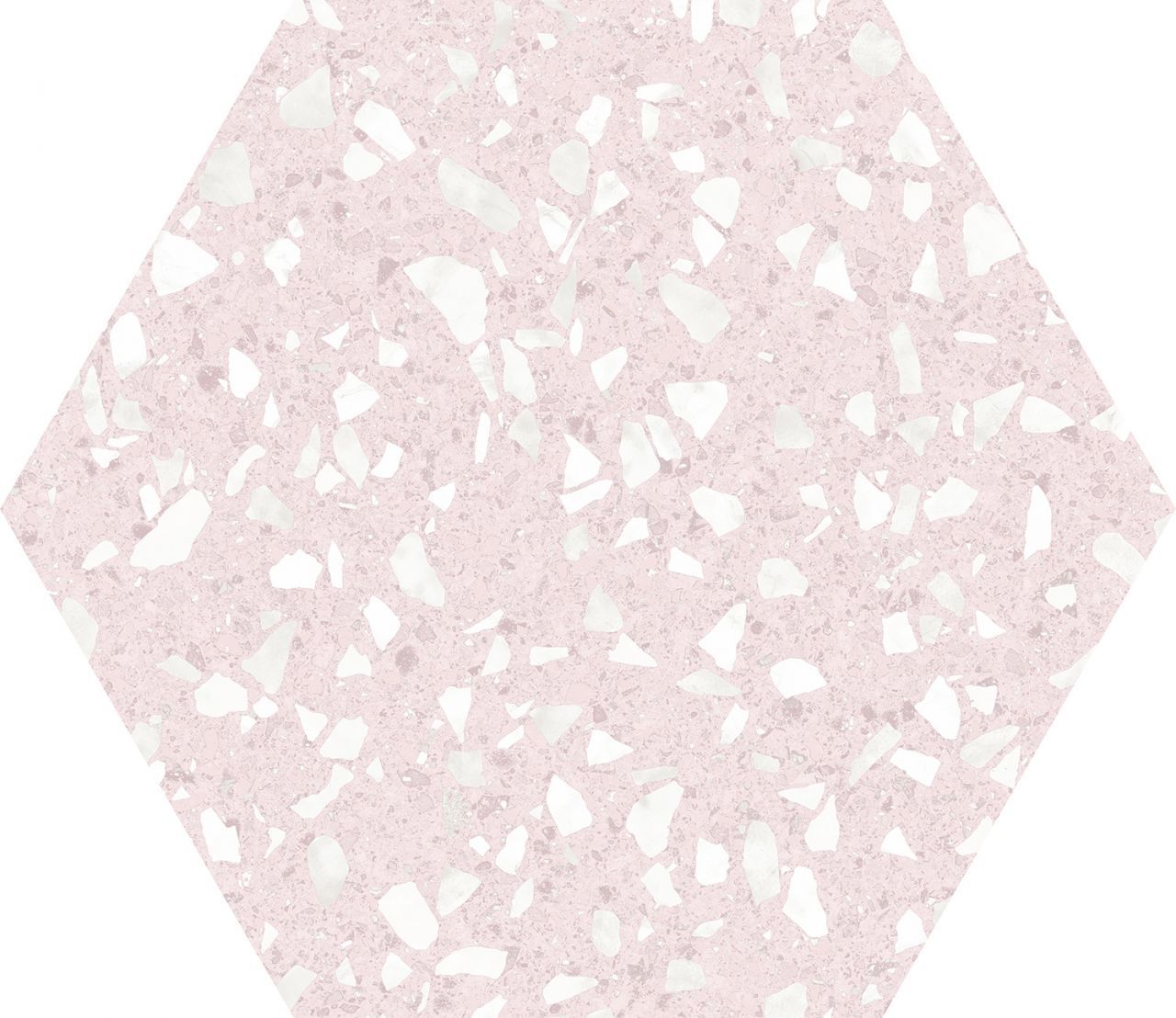 22x25 Code Vence pink terazzo gres hexagon padlólap